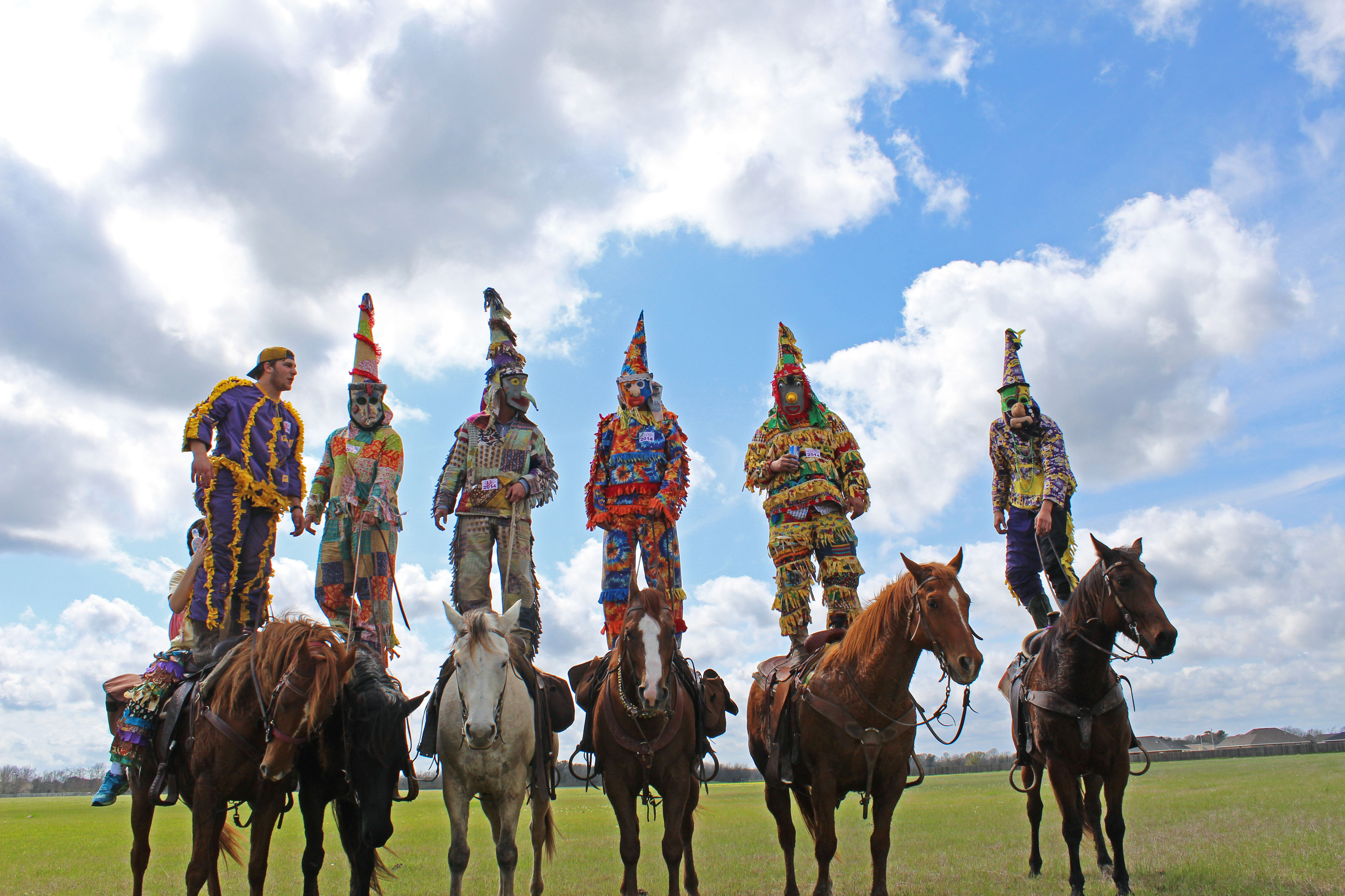 mardi gras revelers