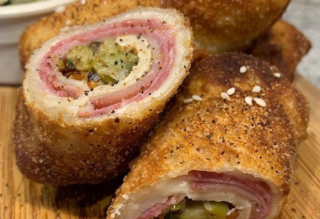 Muffuletta Egg Rolls