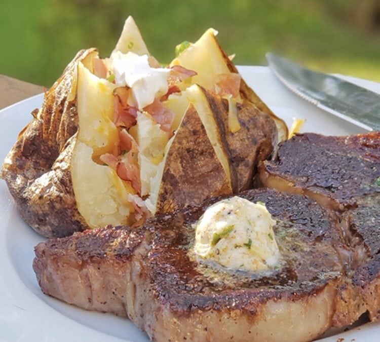Slap Ya Mama Ribeye Steaks with Cajun Butter