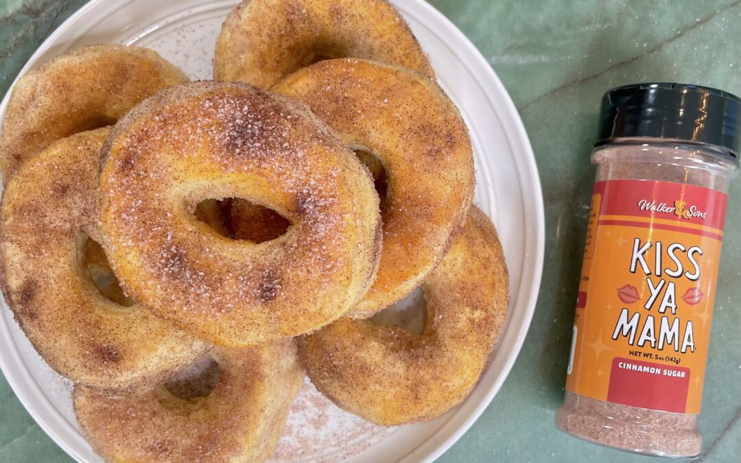 5 Minute Air Fried Cinnamon Sugar Donuts