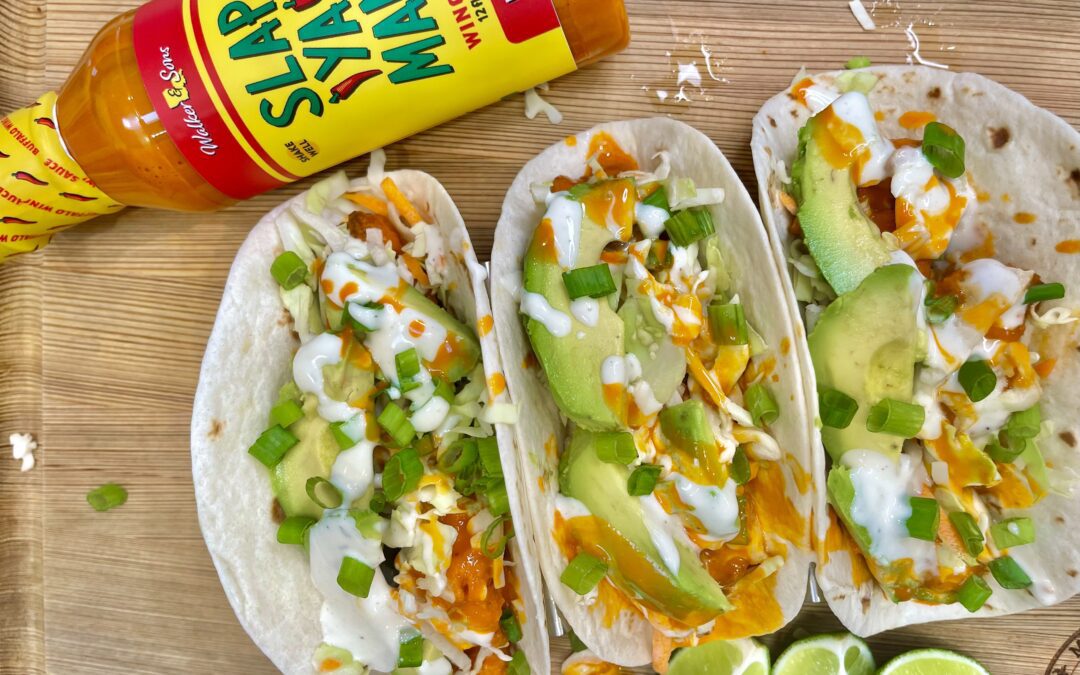 Air Fryer Buffalo Chicken Tacos