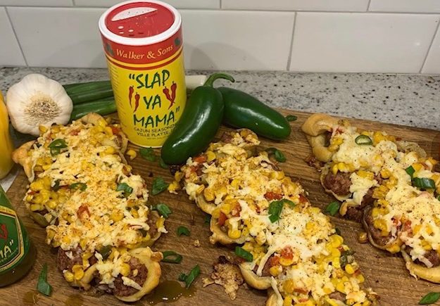 Corn Maque Choux Andouille Braid