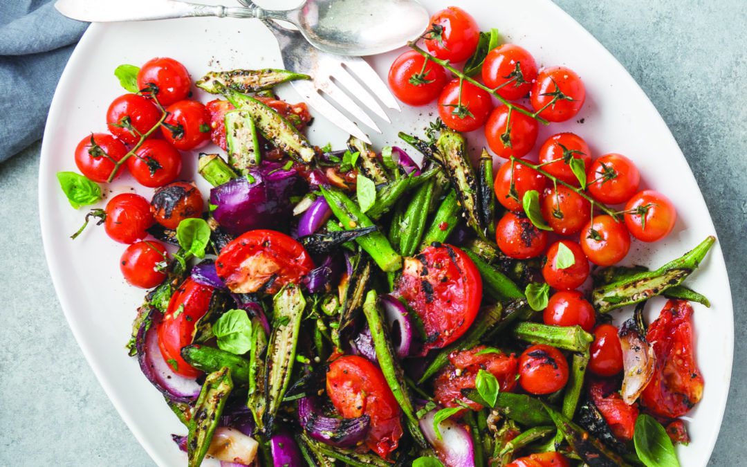 Summer Okra & Tomato Salad