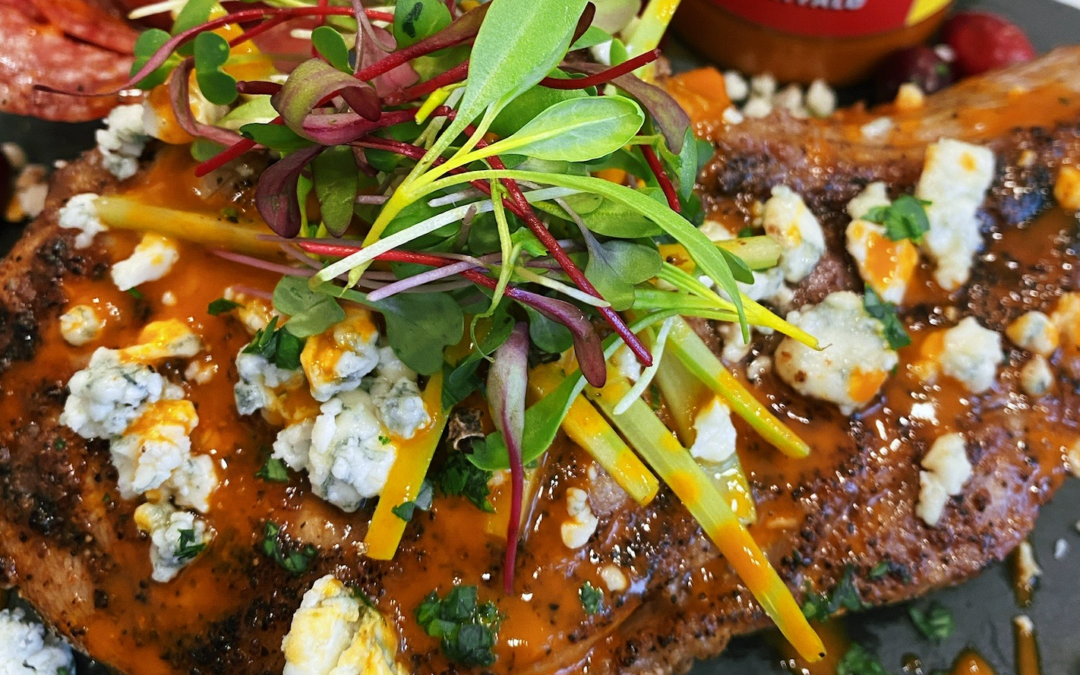 Bone-in Buffalo Lip Smackin’ Grilled Pork Chop