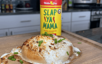 Air Fryer Cheesy Egg Bagel