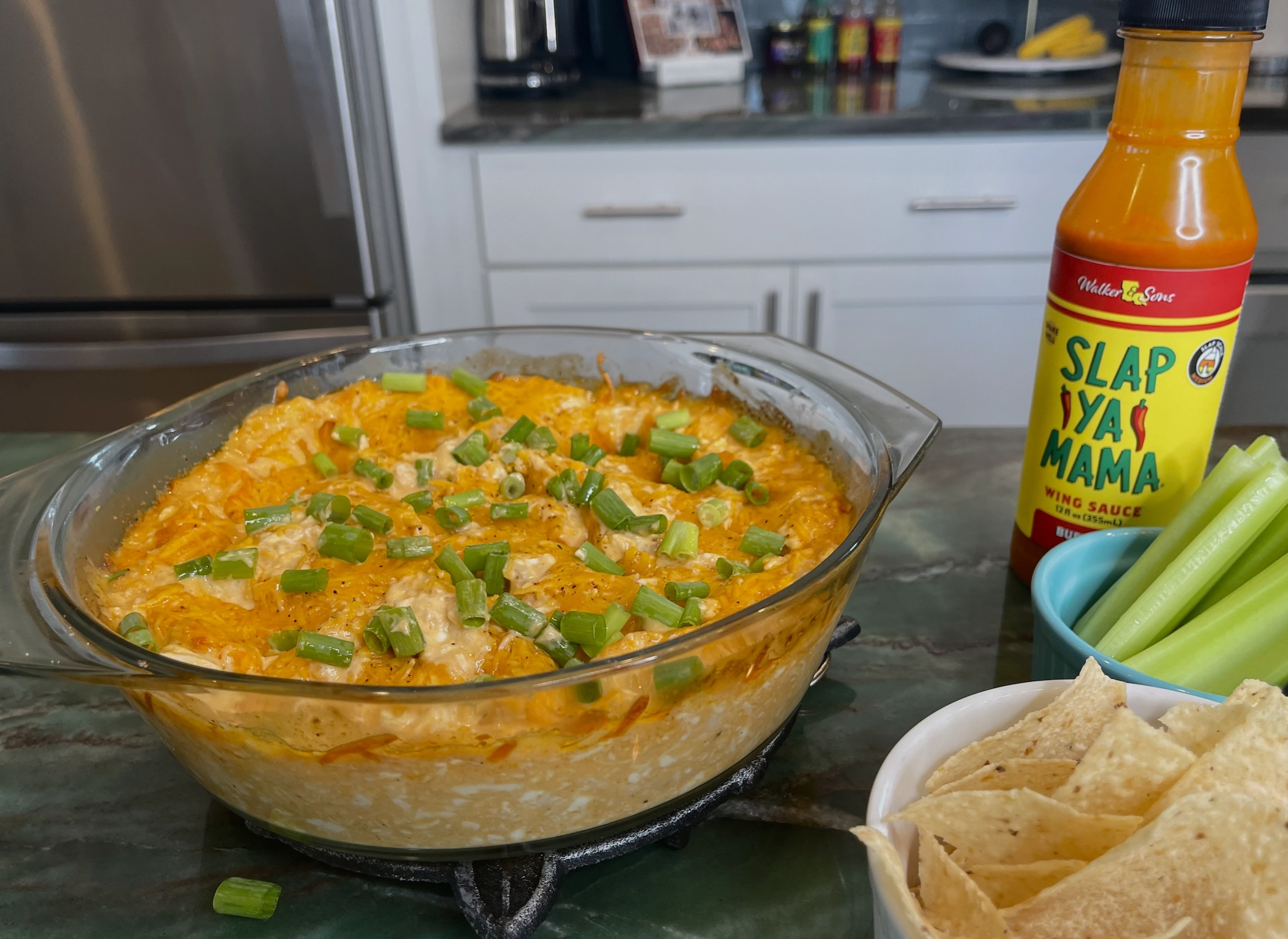 slap ya mama - buffalo wing sauce to make buffalo chicken dip
